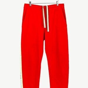 Acne Studios Norwich Face Red Jersey Taped Track Pants